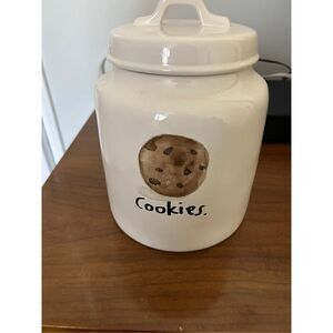 Rae Dunn by Magenta Cookie jar sketch writing cookie list Rare